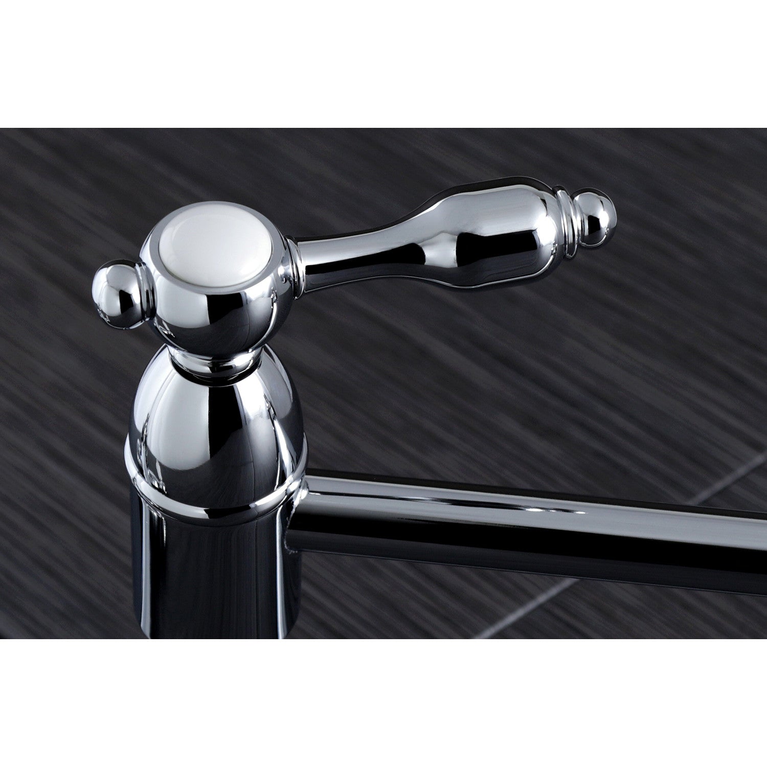 Kingston Heirloom KS3101TAL - Tudor Two-Handle 1-Hole Wall Mount Pot Filler Faucet, Polished Chrome — thumbnail 3